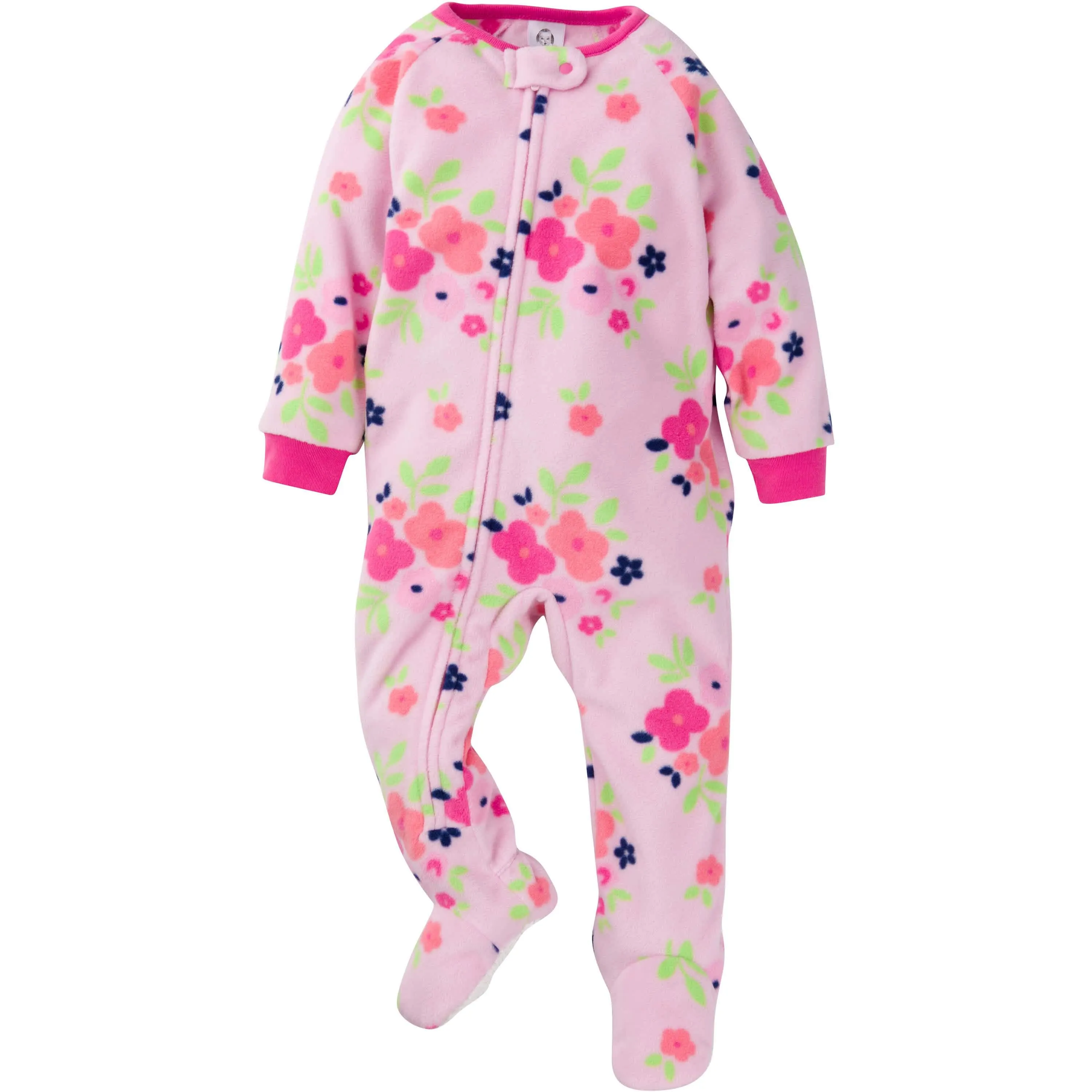 2-Pack Baby & Toddler Girls Floral Fleece Pajamas