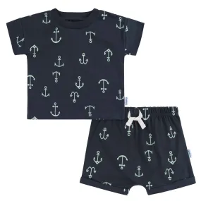 2-Piece Baby and Toddler Boys Anchor T-Shirt and Shorts Set