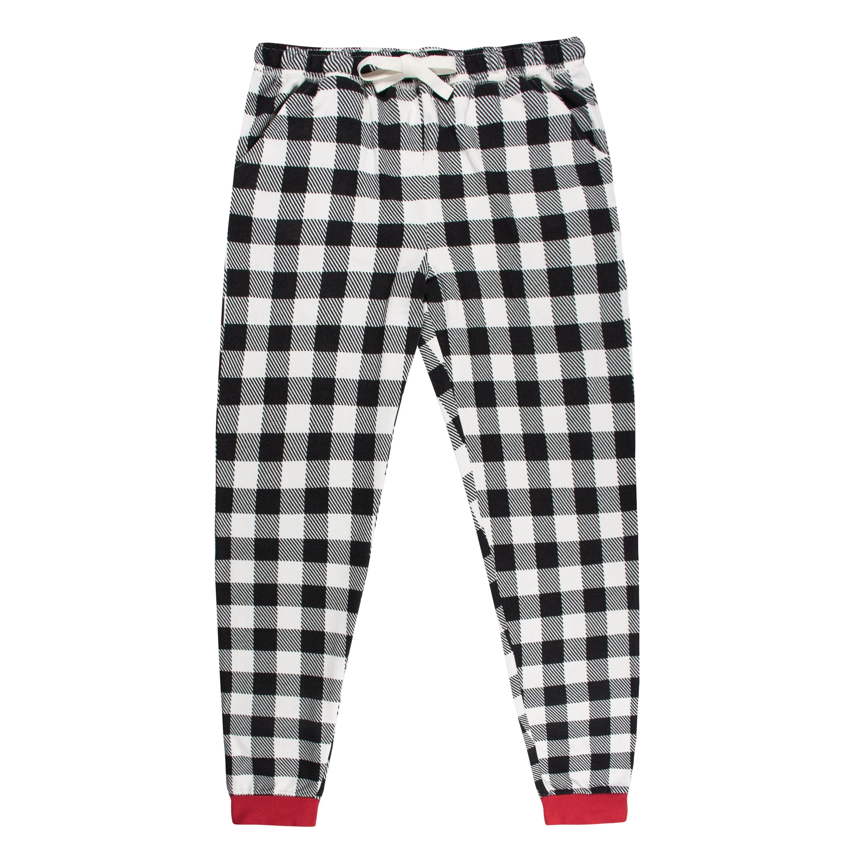 2-Piece Women's Buffalo Plaid Hacci Pajama Set