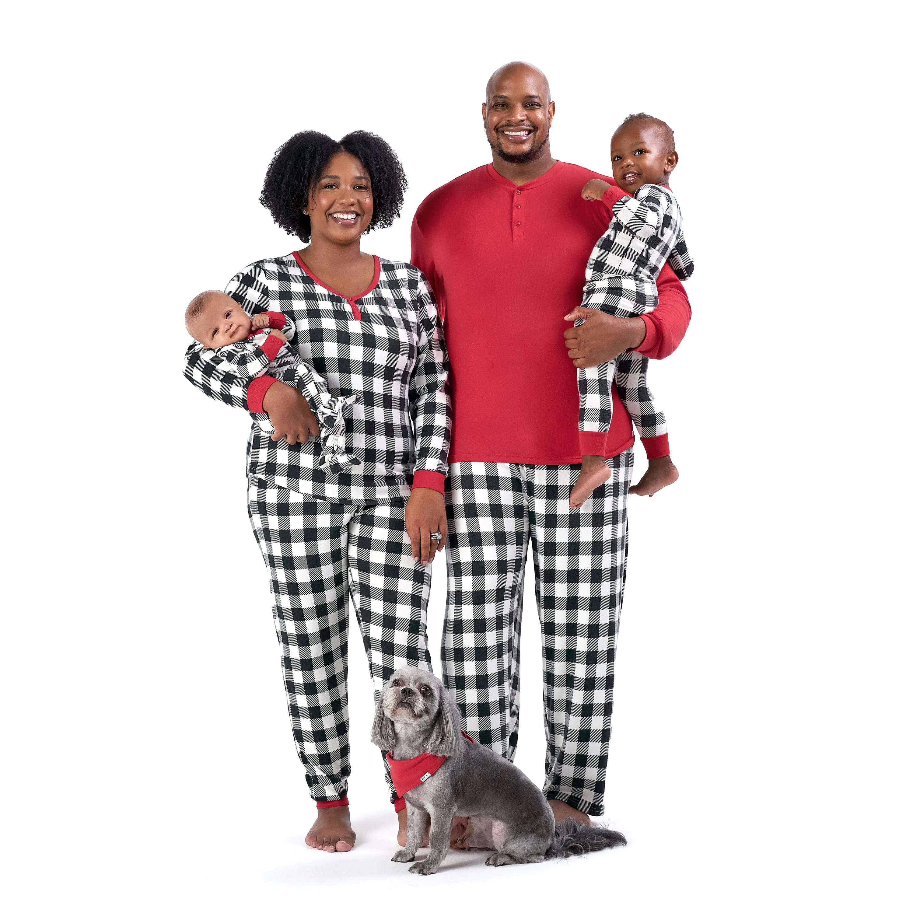 2-Piece Women's Buffalo Plaid Hacci Pajama Set