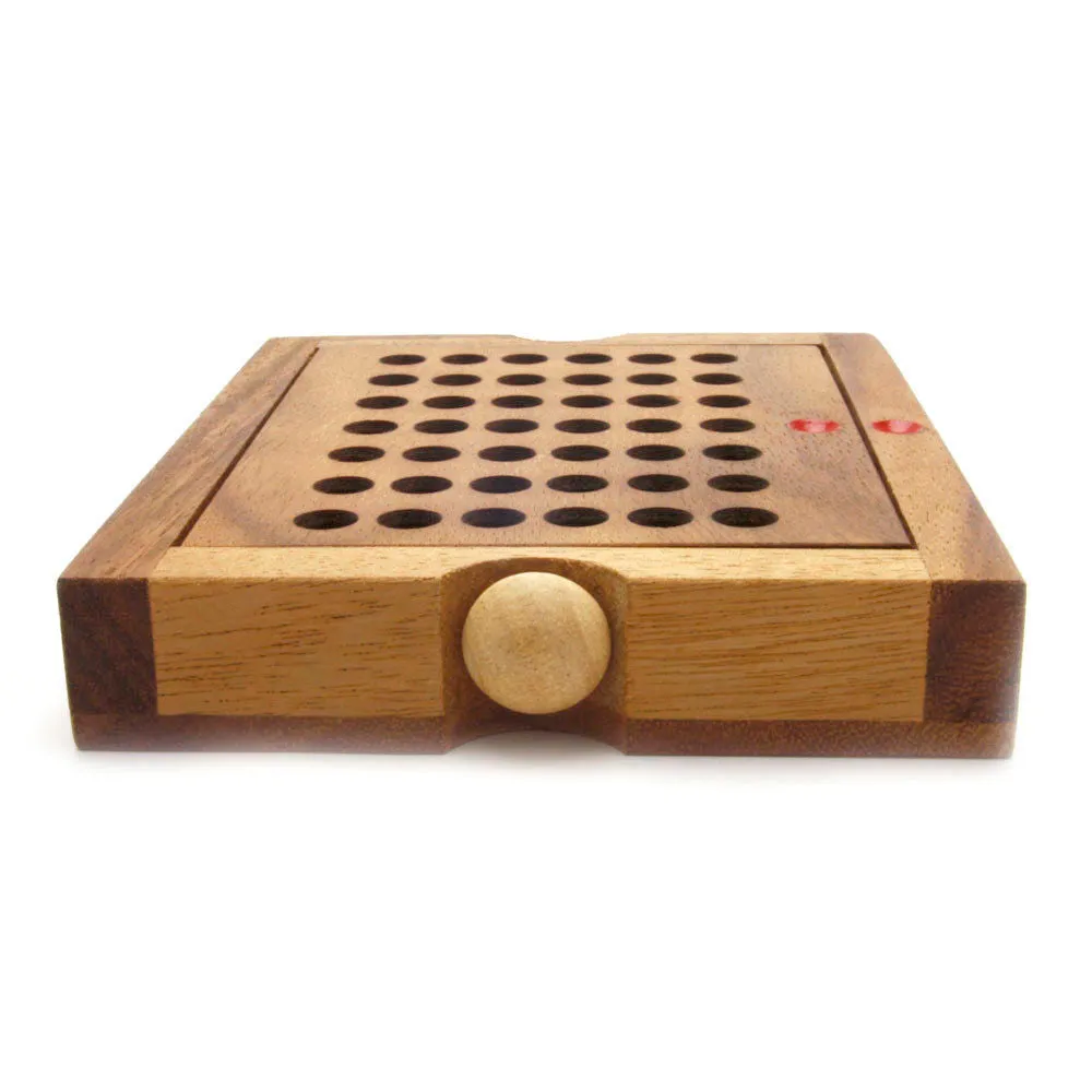 4 IN A ROW GAME Connect four board game with marbles-ready for travel.