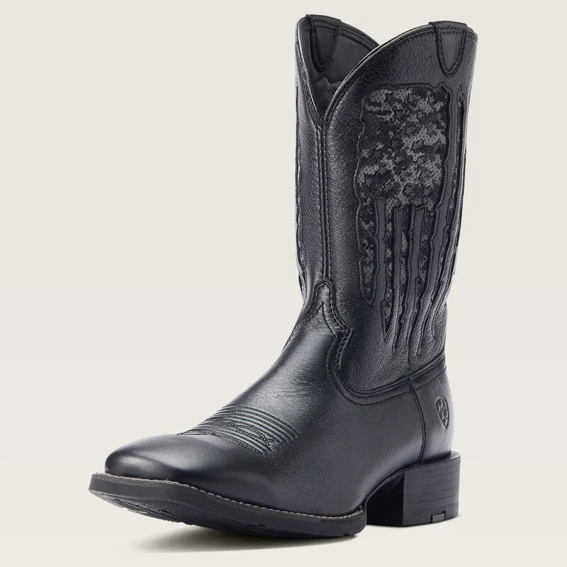 ARIAT MENS SPORT MY COUNTRY VENTEK BLACK  10044563