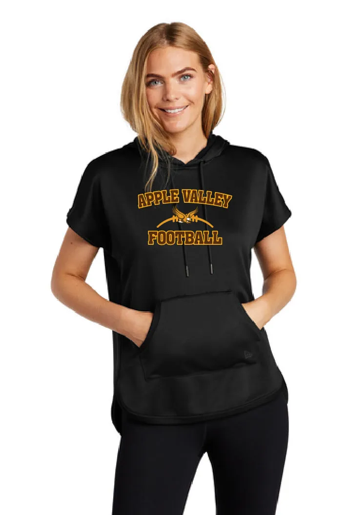 AV Football - New Era ® Ladies Performance Terry Short Sleeve Hoodie