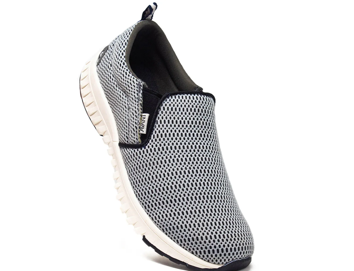 Avant Men's Single Mesh Slip On Sports Shoes - Grey