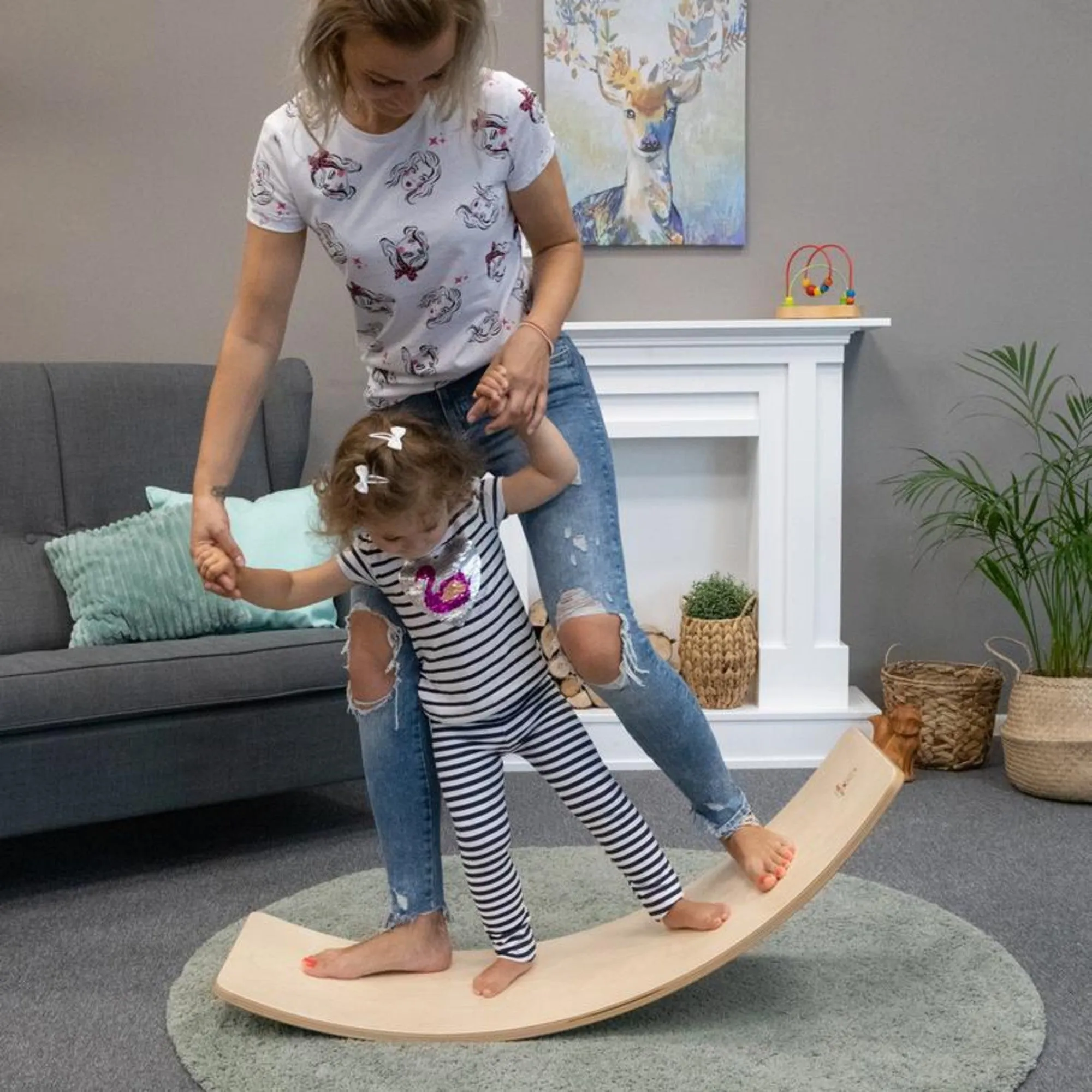 Best Balance Board for kids and adults, handmade European Baltic birch wood ideal for balance, exercise, yoga, play and fun