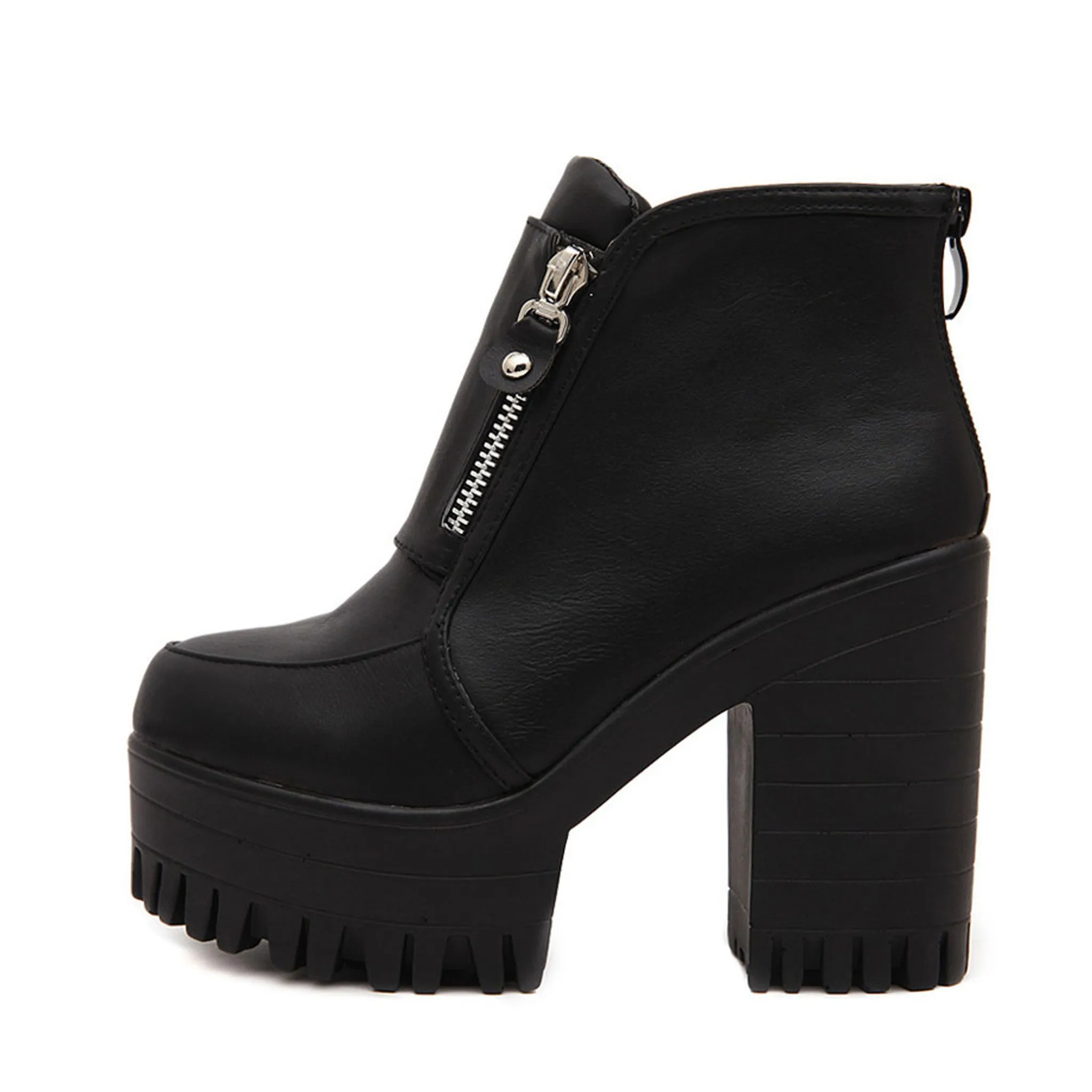 BLACK FRIDAY-BUCKLE Grunge ZIP BOOTS