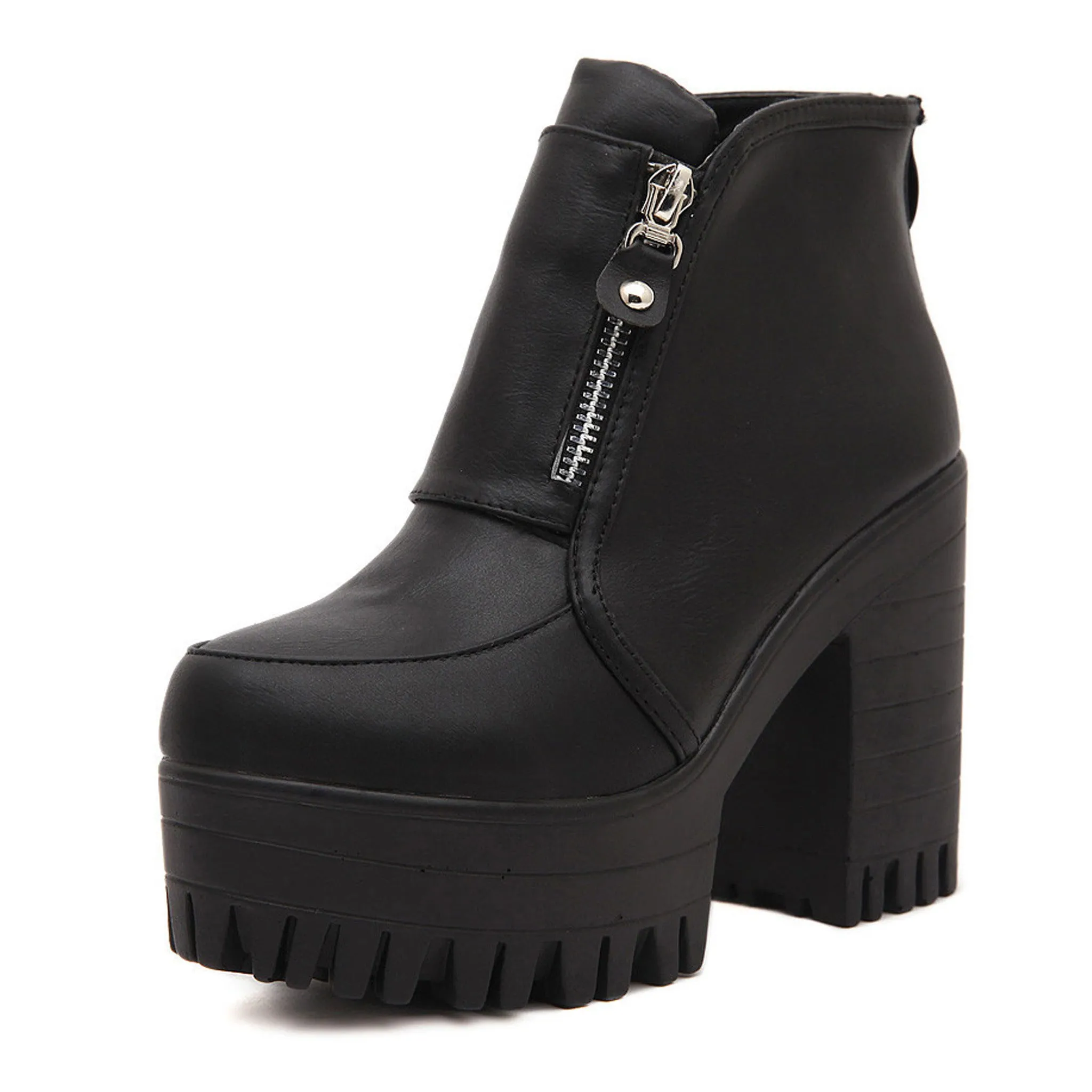 BLACK FRIDAY-BUCKLE Grunge ZIP BOOTS