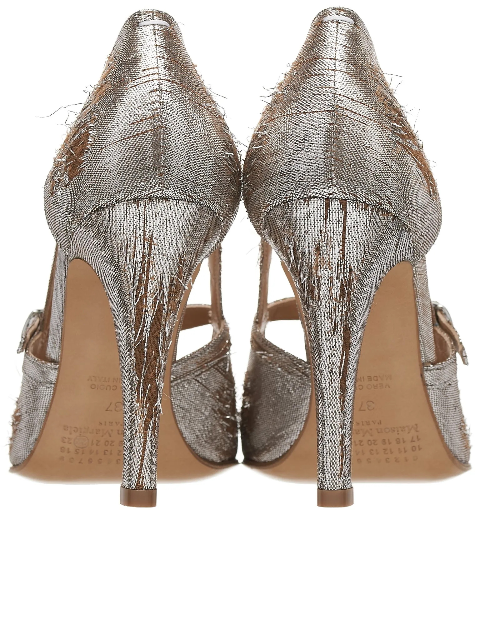 Bleach Lurex Mary-Jane Pumps (S58WL0236-P5153-H7730-SILVER-B)