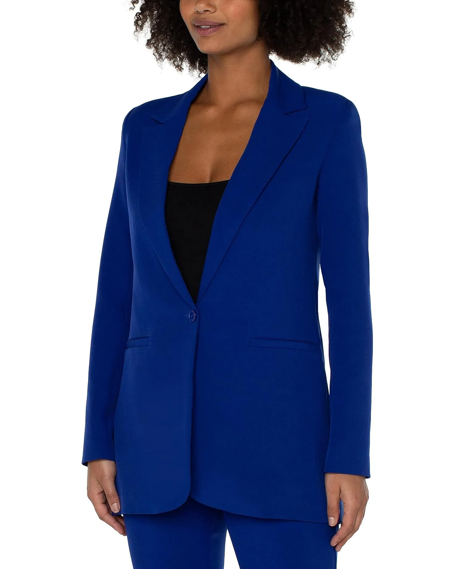 Boyfriend Blazer with Darts | Royal Violet