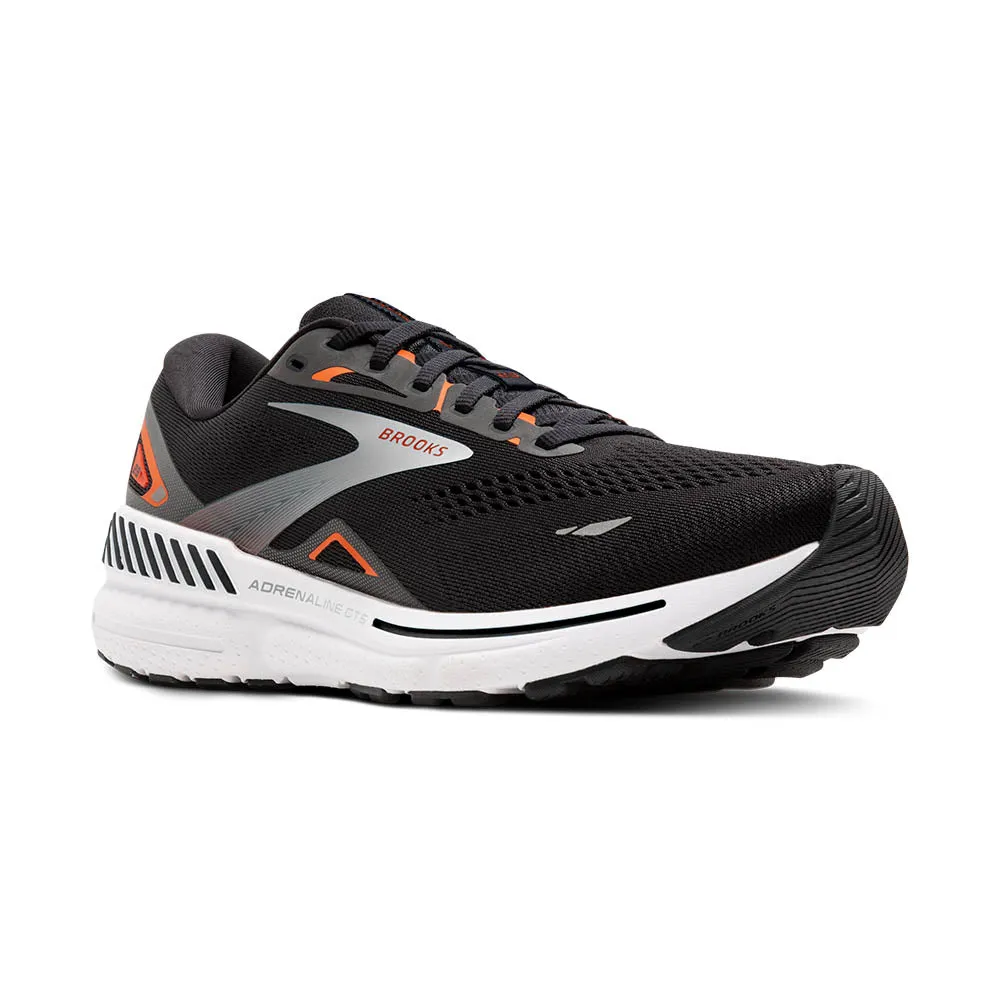 Brooks Adrenaline GTS 23 (Men's) - Black/ Mandarin Red/Silver