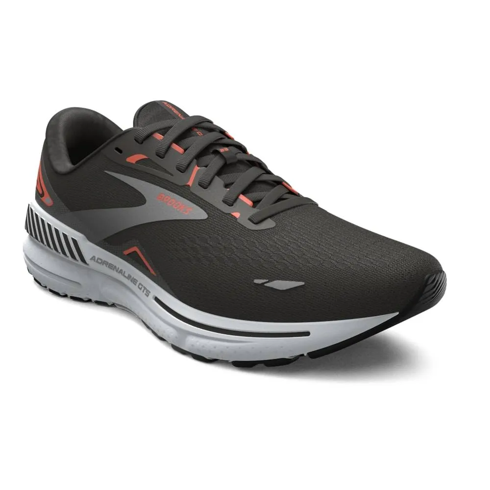 Brooks Adrenaline GTS 23 (Men's) - Black/ Mandarin Red/Silver