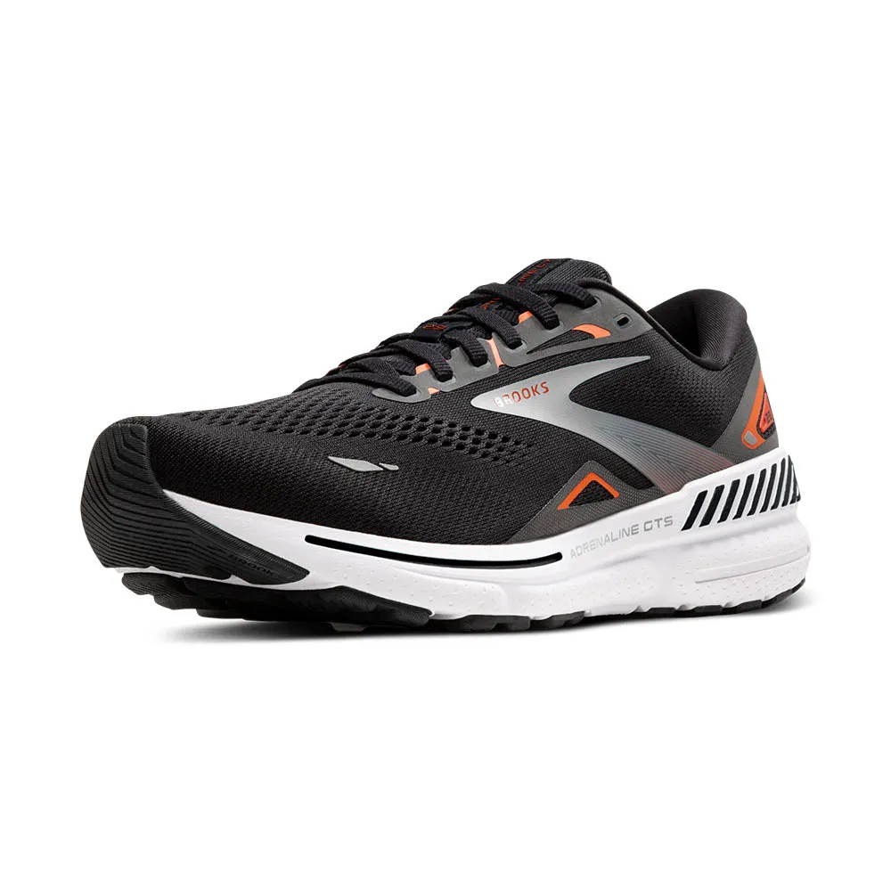 Brooks Adrenaline GTS 23 (Men's) - Black/ Mandarin Red/Silver