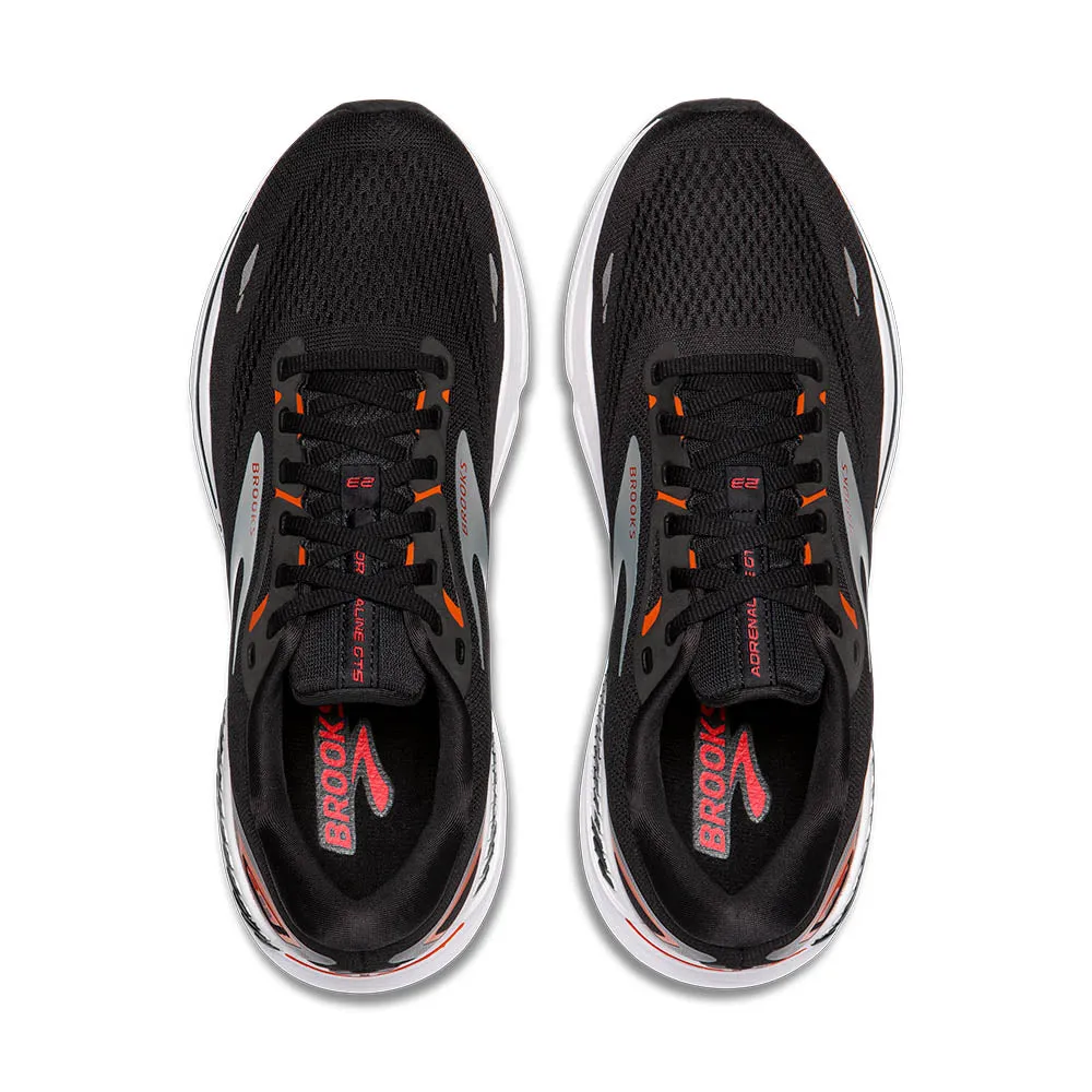 Brooks Adrenaline GTS 23 (Men's) - Black/ Mandarin Red/Silver