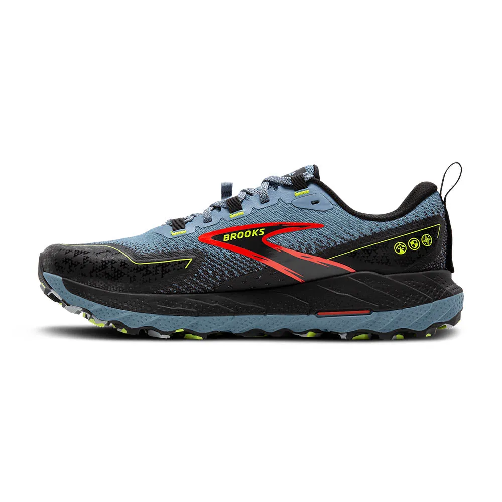 Brooks Cascadia 18 (Mens) - Citadel/Ebony/Lime