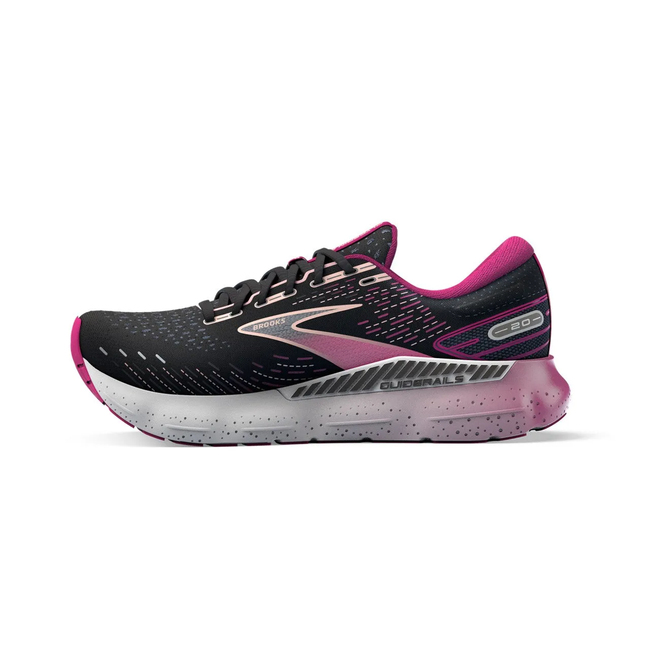 Brooks Glycerin GTS 20 (Womens) - Black/Fuchsia/Linen