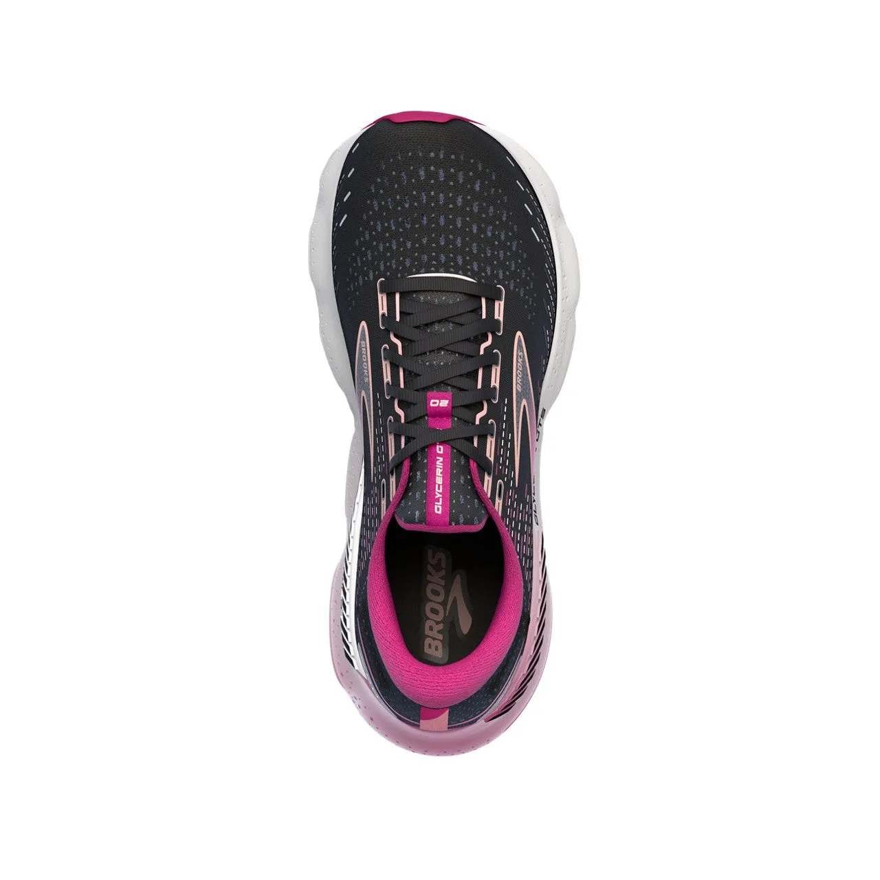 Brooks Glycerin GTS 20 (Womens) - Black/Fuchsia/Linen