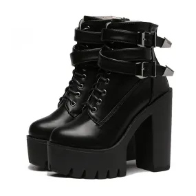 BUCKLE HIGH TOP BOOTS