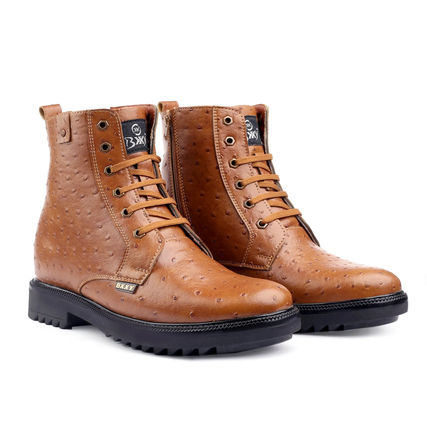 Bxxy's Men's 4 Inch Hidden Height Increasing Casual Textured Boots