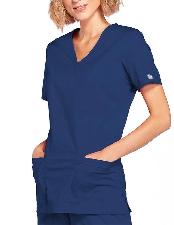 Cherokee Workwear Women's Mock Wrap Scrub Top