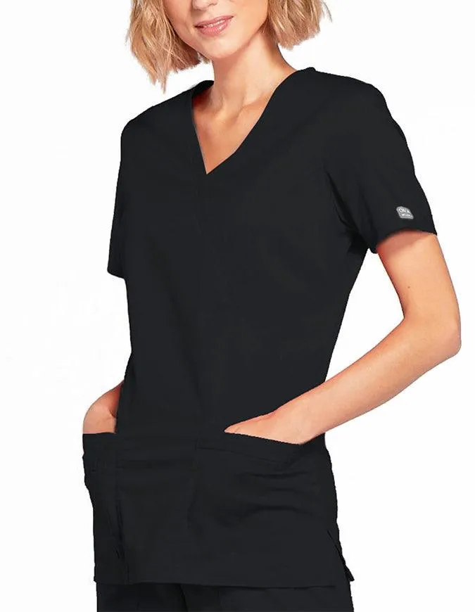 Cherokee Workwear Women's Mock Wrap Scrub Top