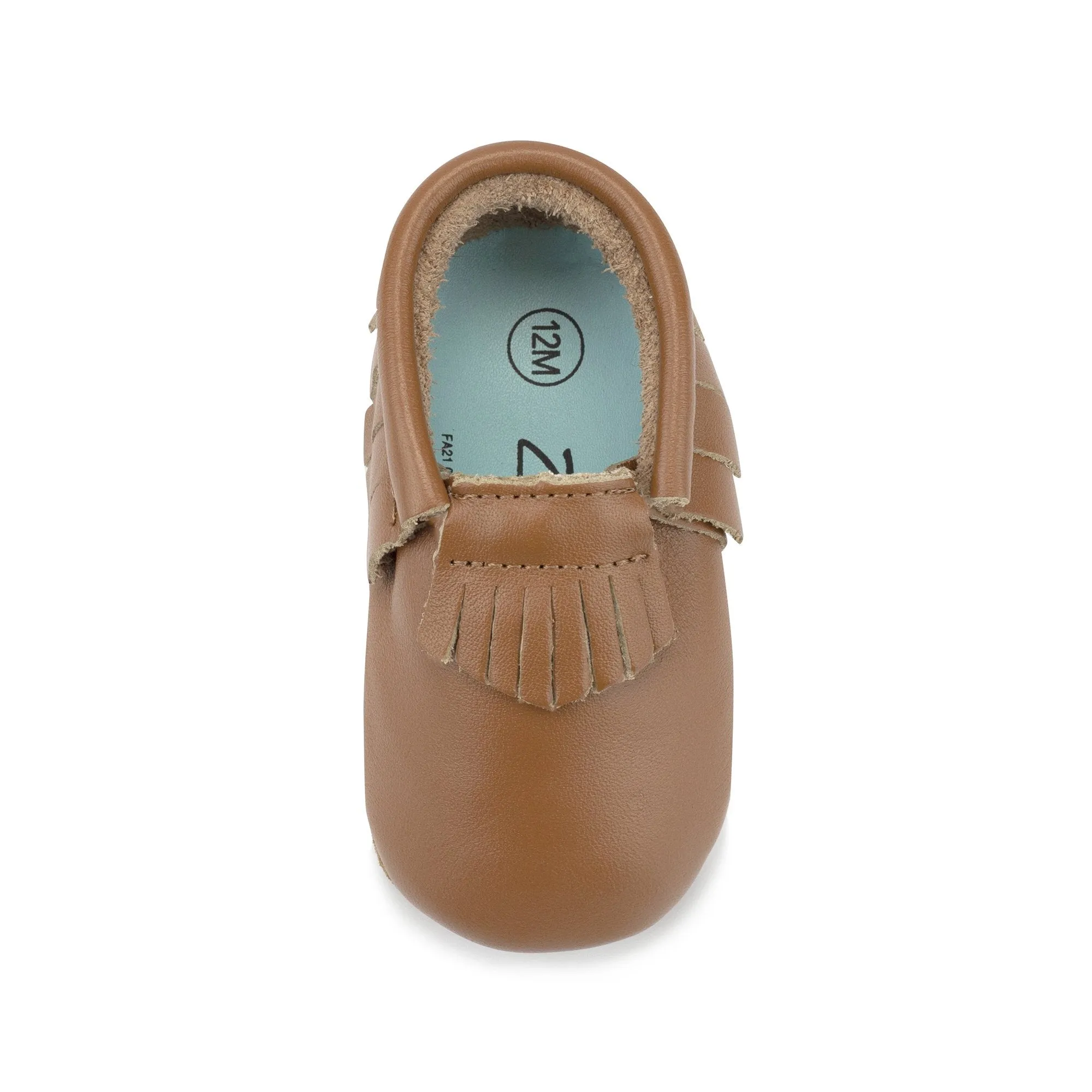 Chestnut Leather Fringe Moccasins