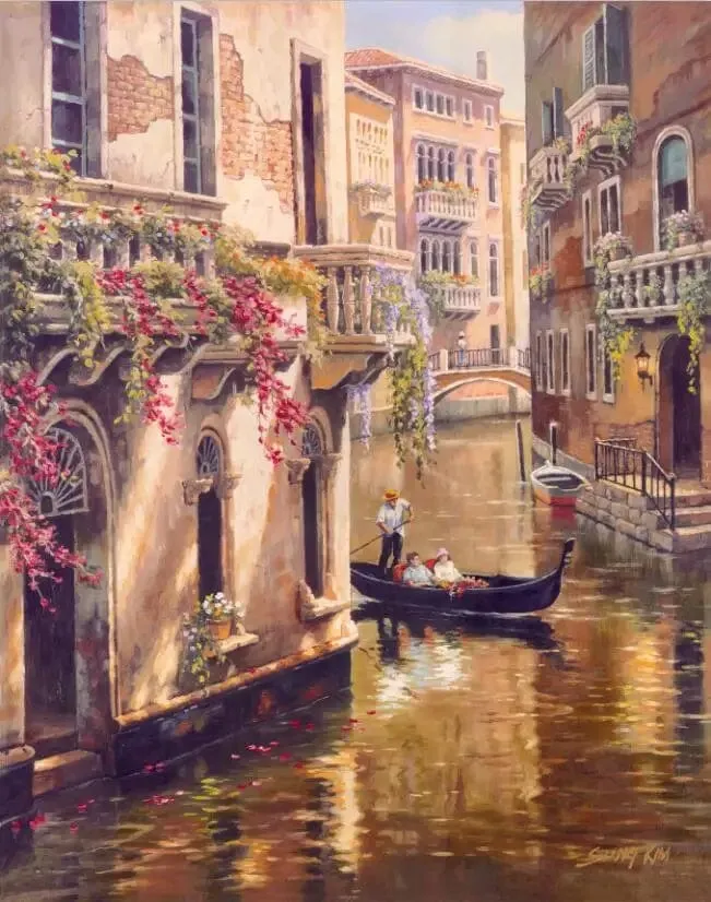 Classical Venice City Landscape Canvas Paintings Artwork Prints