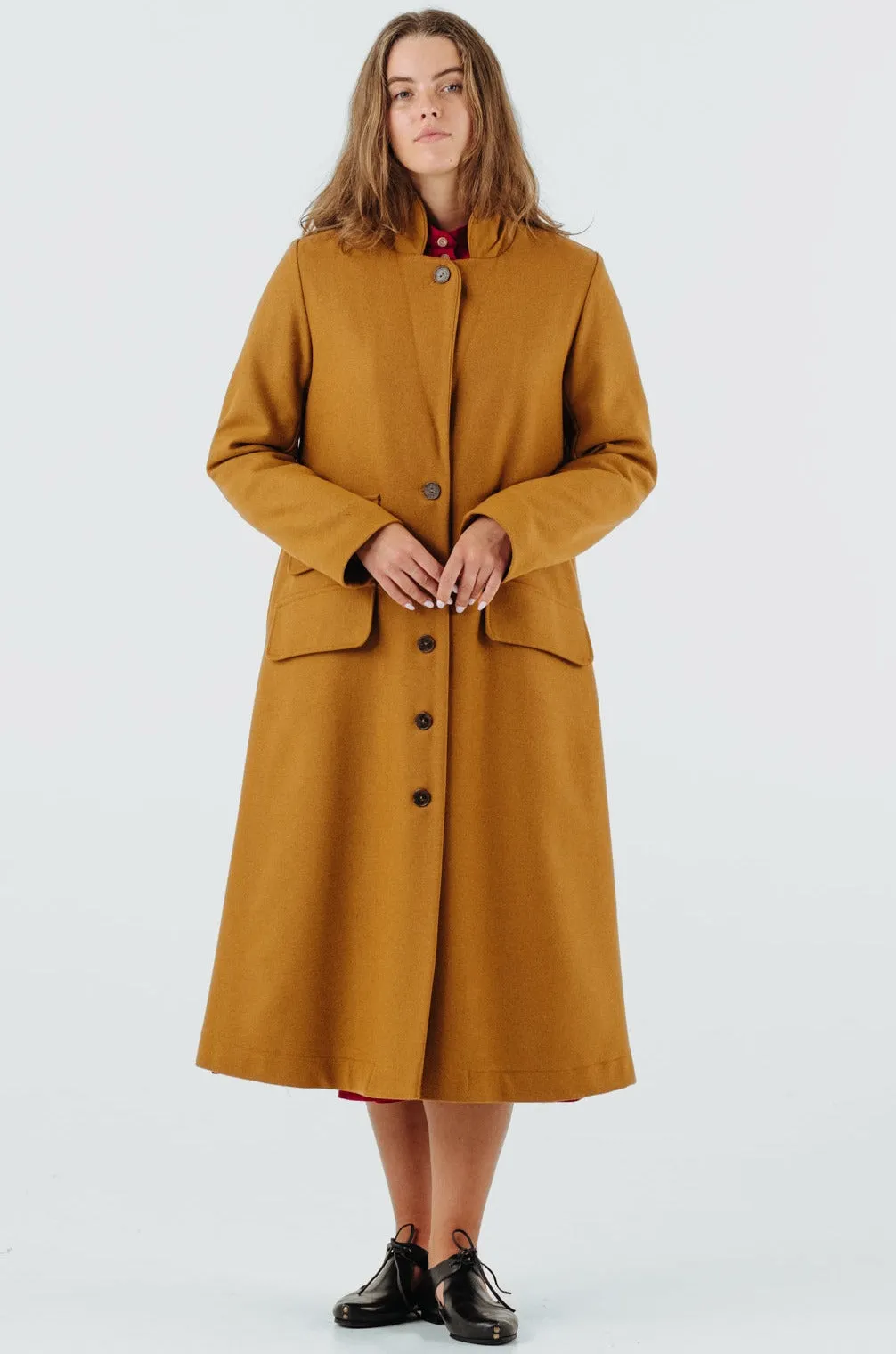 Claudia Coat, Wool, Warm Brown