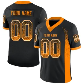 Custom Black Bay Orange-White Mesh Drift Fashion Football Jersey