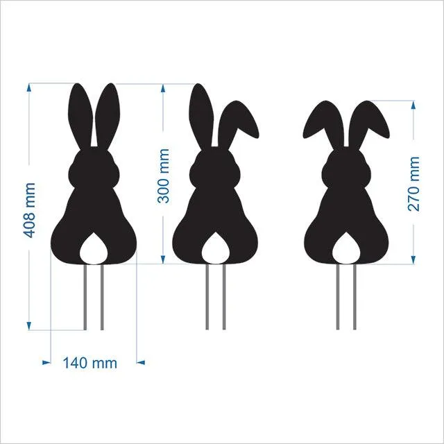 Cute NZ Made Bunny Rabbit Garden Stakes