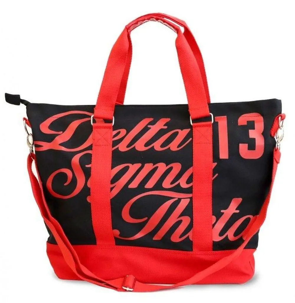 Delta Sigma Theta Canvas Bag Black