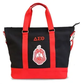 Delta Sigma Theta Canvas Bag Black