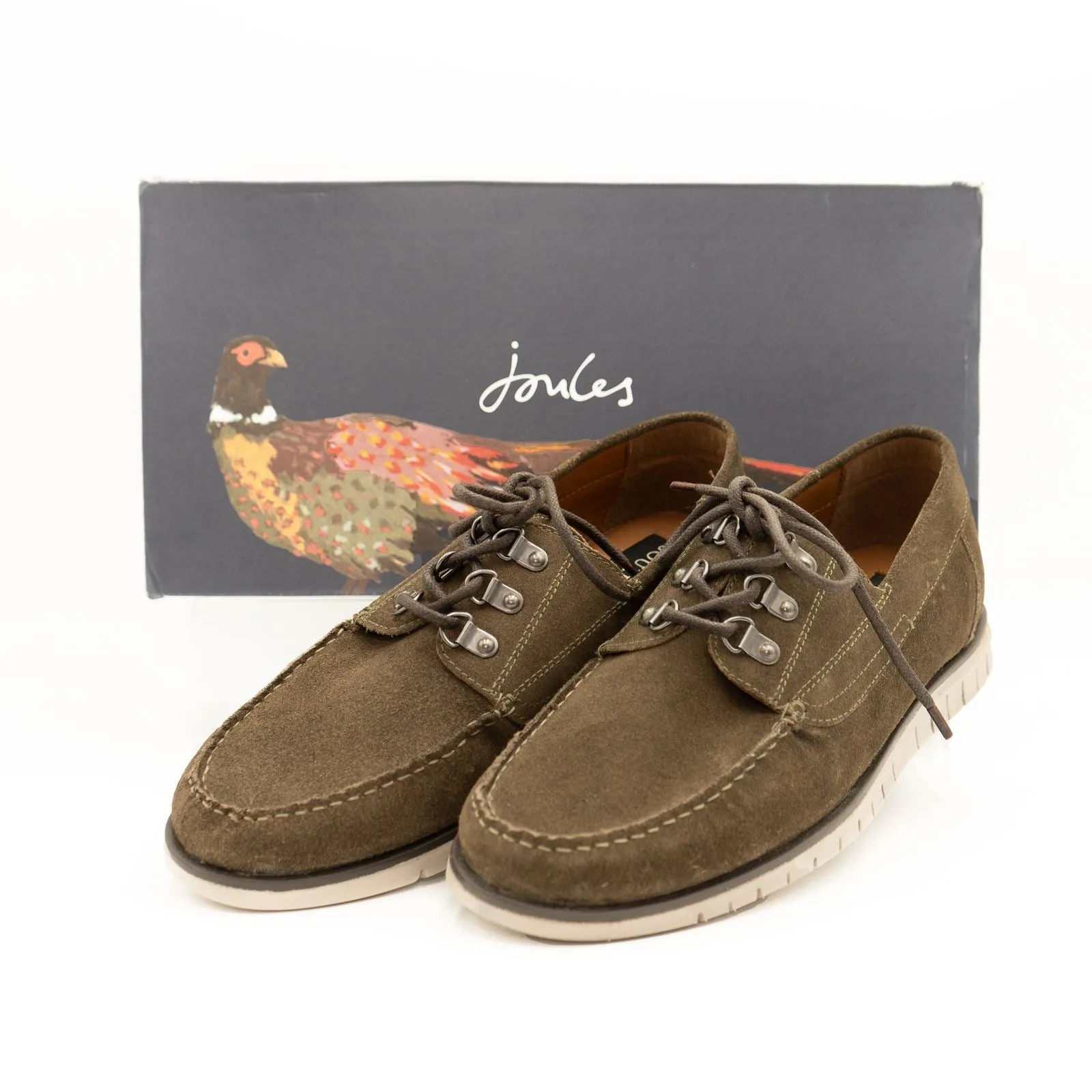 Joules Mens Suede Brown Wedge Hiker Boat Shoes