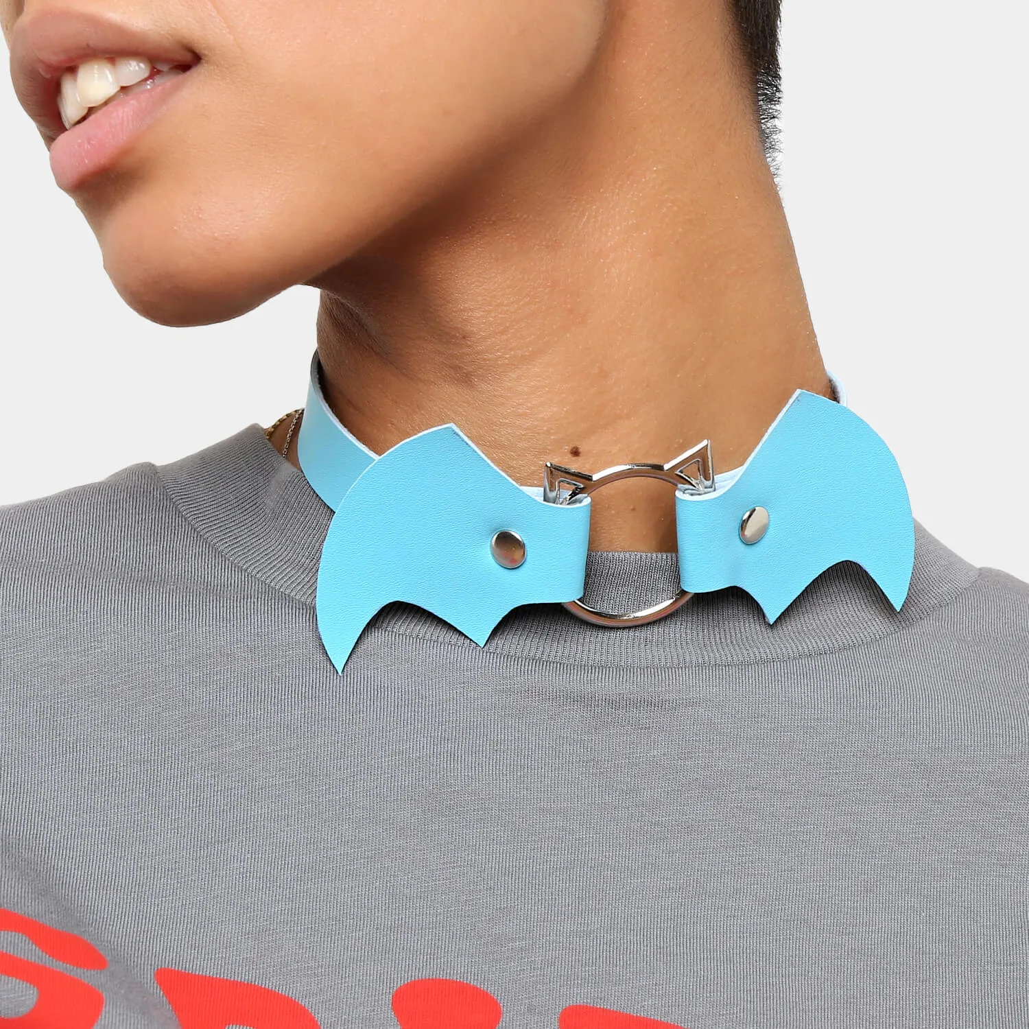 Kawaii Baby Blue Bat Choker