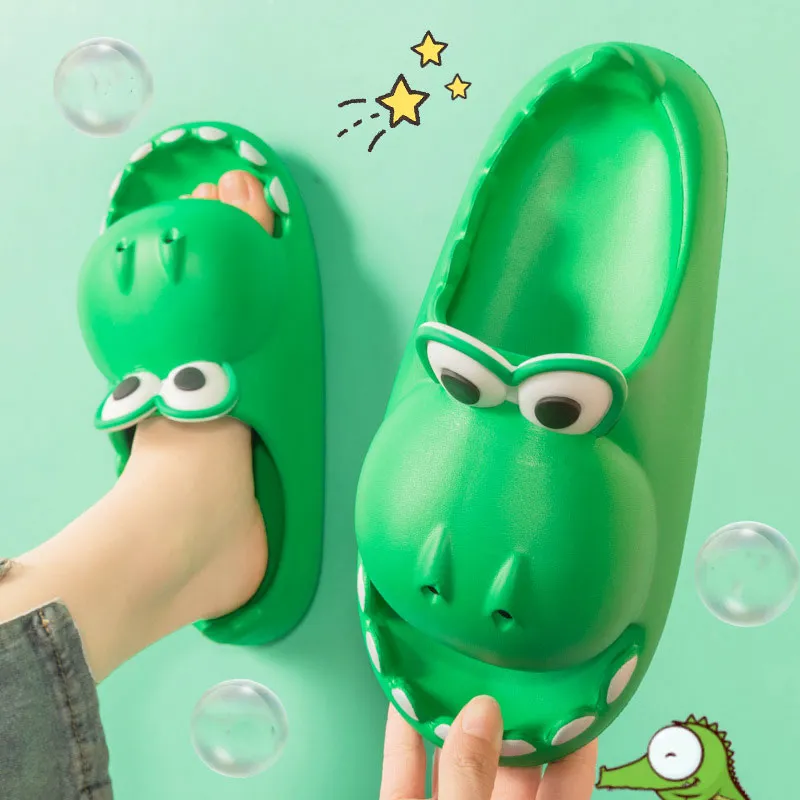 Kids Hippo Crocodile Bath Slippers