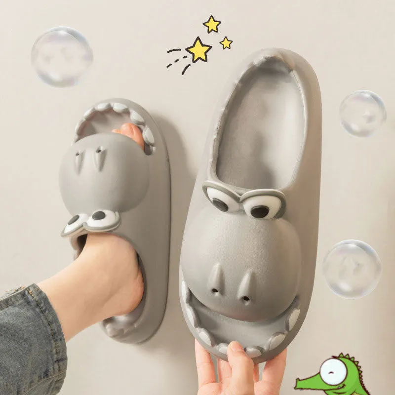 Kids Hippo Crocodile Bath Slippers