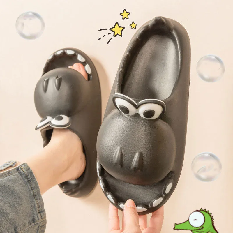 Kids Hippo Crocodile Bath Slippers