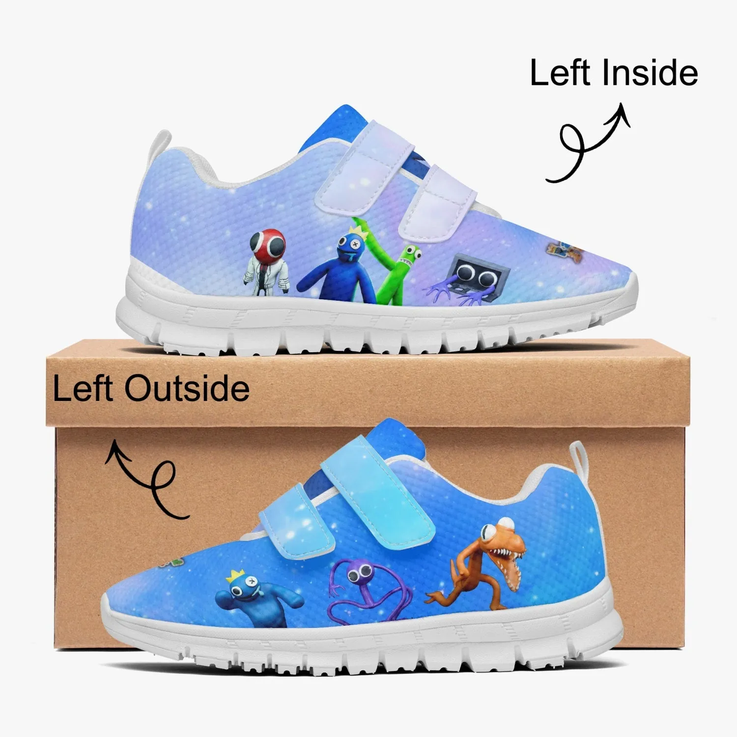 Kids Rainbow Friends Velcro Shoes