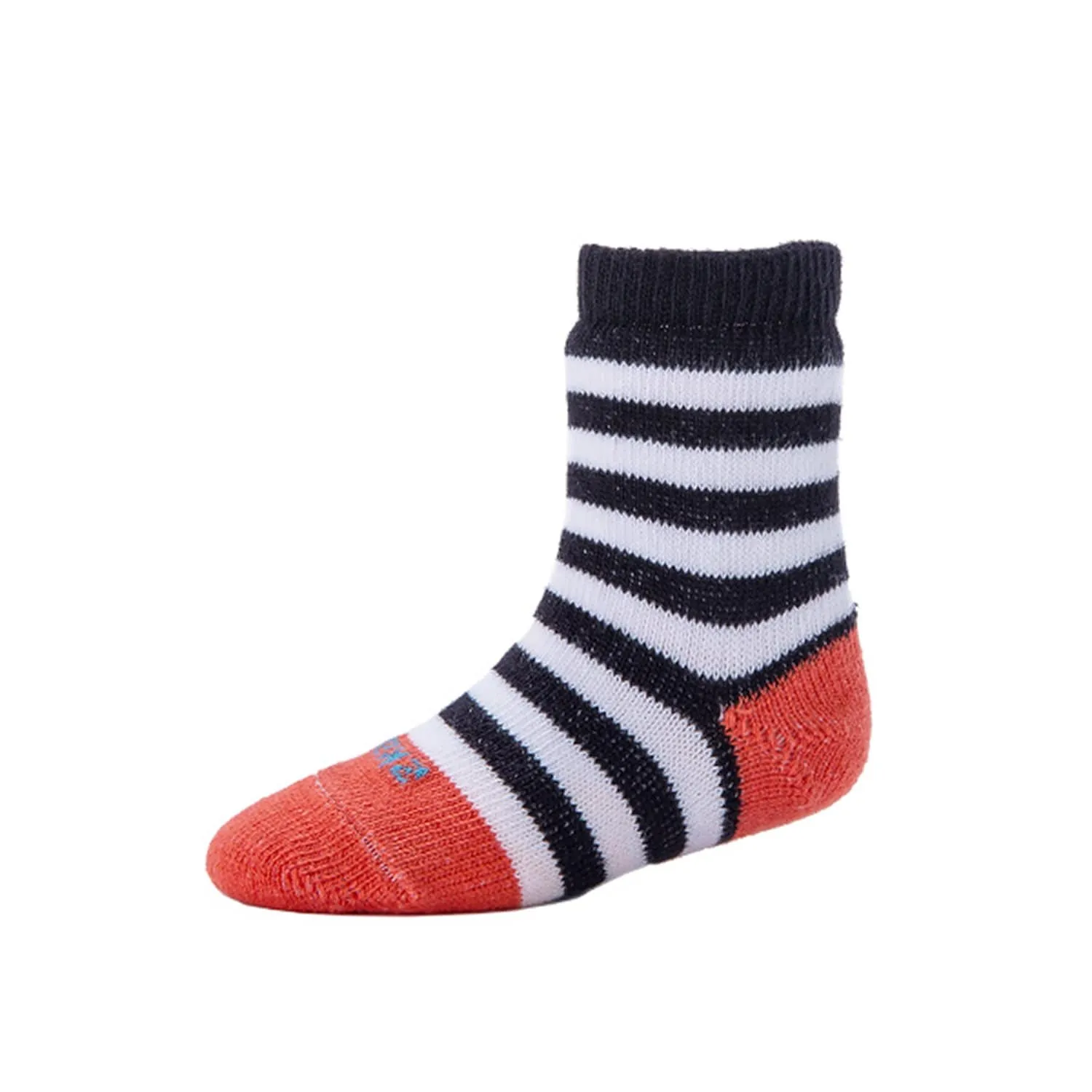 Kids - Striped Organic Cotton Crew Socks - Black