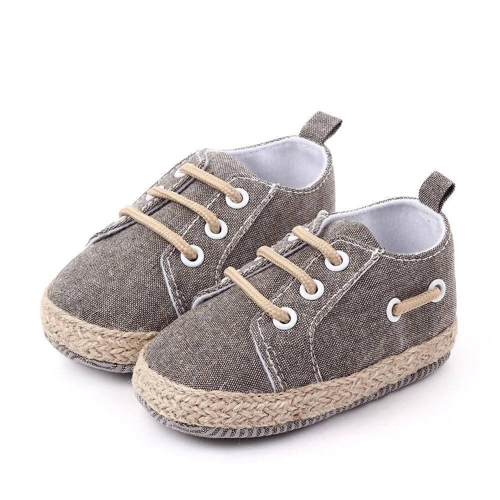 Lace Up Baby Sneakers Brown