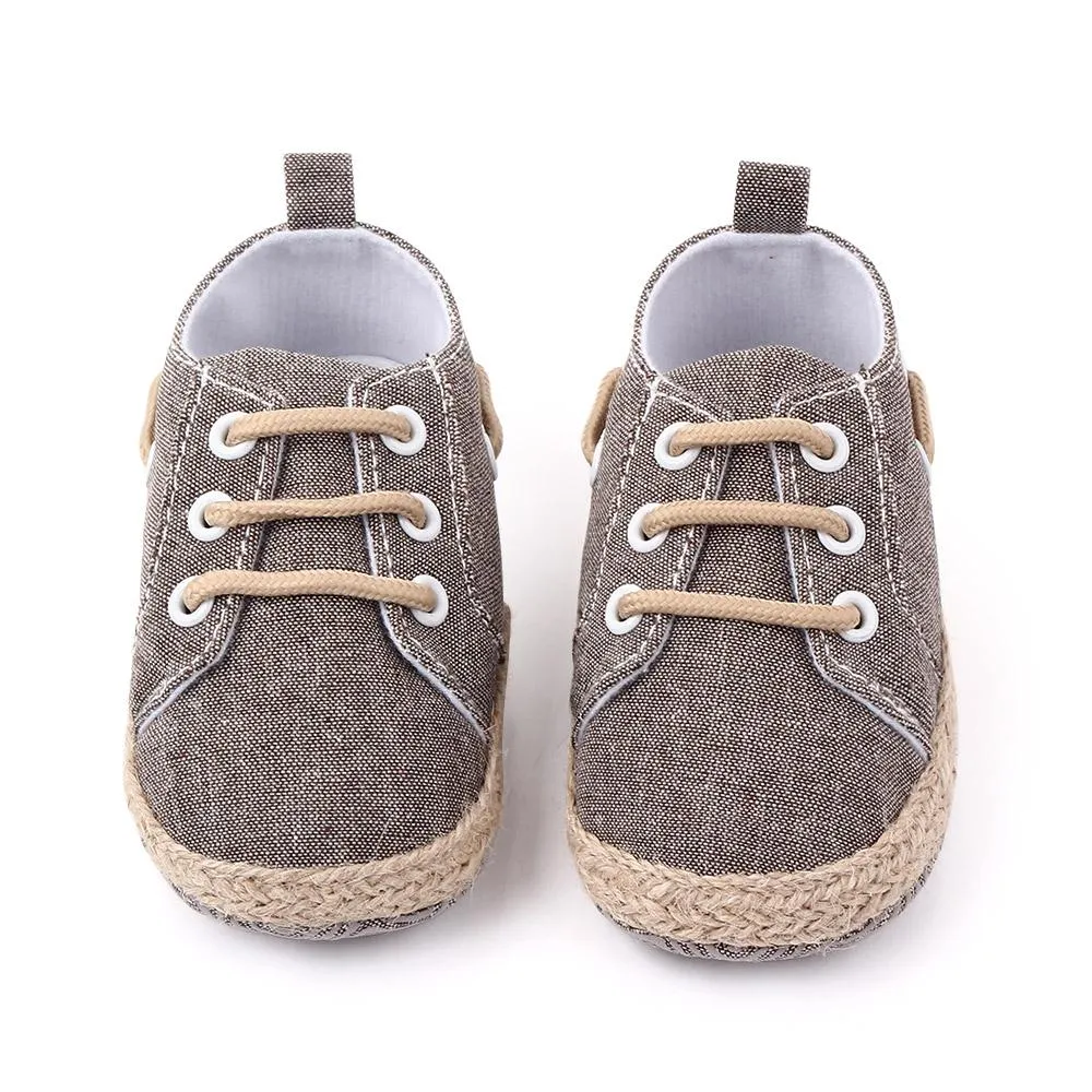 Lace Up Baby Sneakers Brown