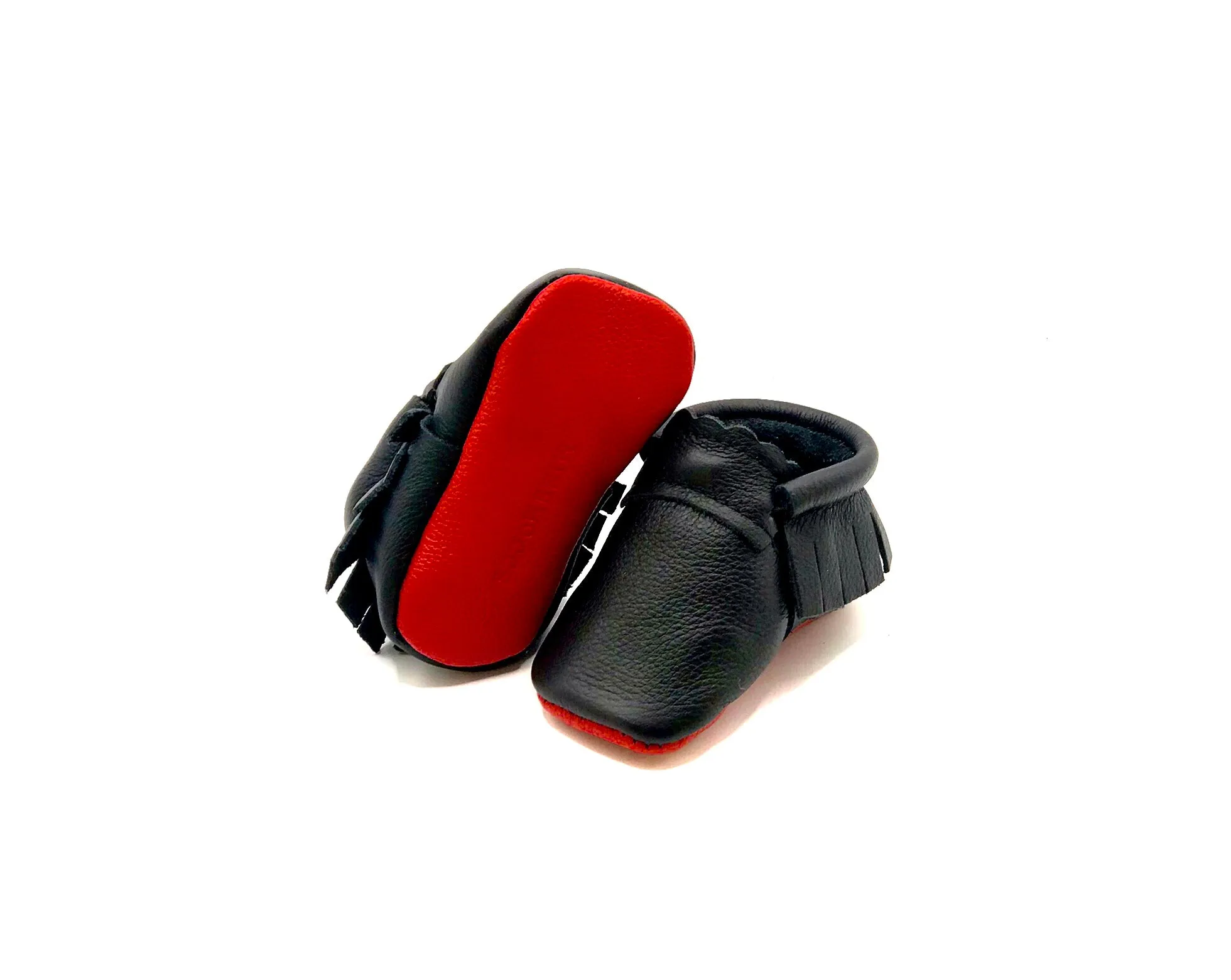 Lady Bug Moccs - Black & Red