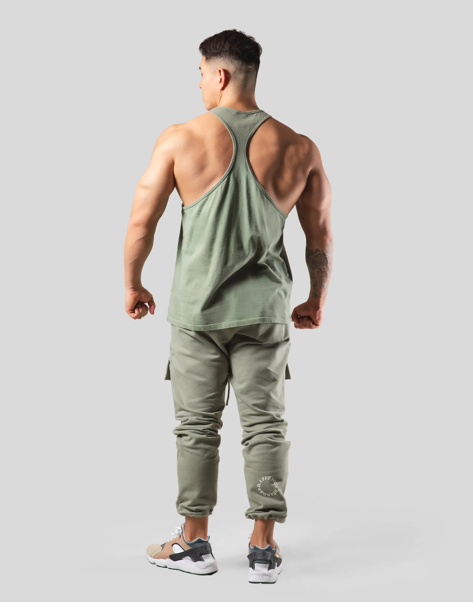 Lion Ring Vintage Training Tanktop  - Olive