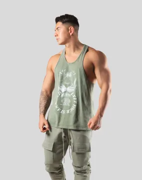 Lion Ring Vintage Training Tanktop  - Olive