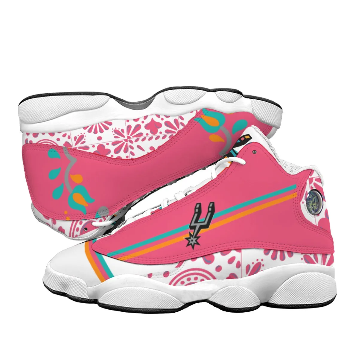 Mens Pink San Antonio Basketball Shoes