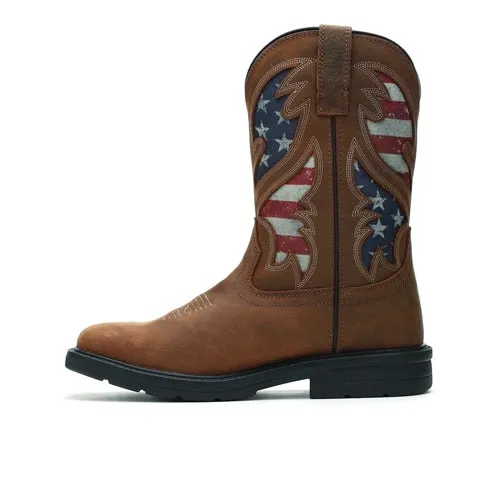 Men's Rancher Flag Steel-Toe Wellington Work Boot