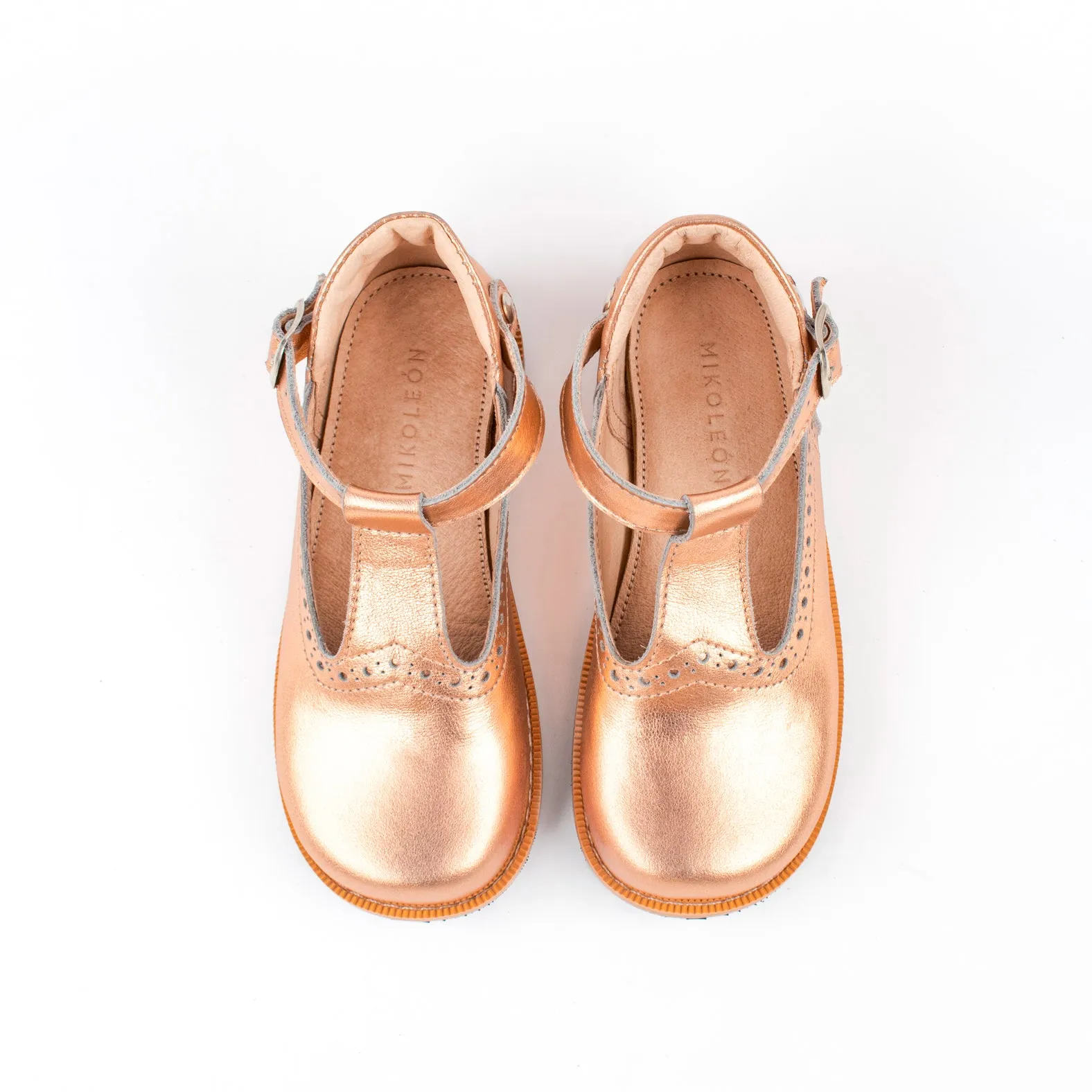 MK22768 - Mary Janes Shoes Rose Gold [Children's Leather Shoes]