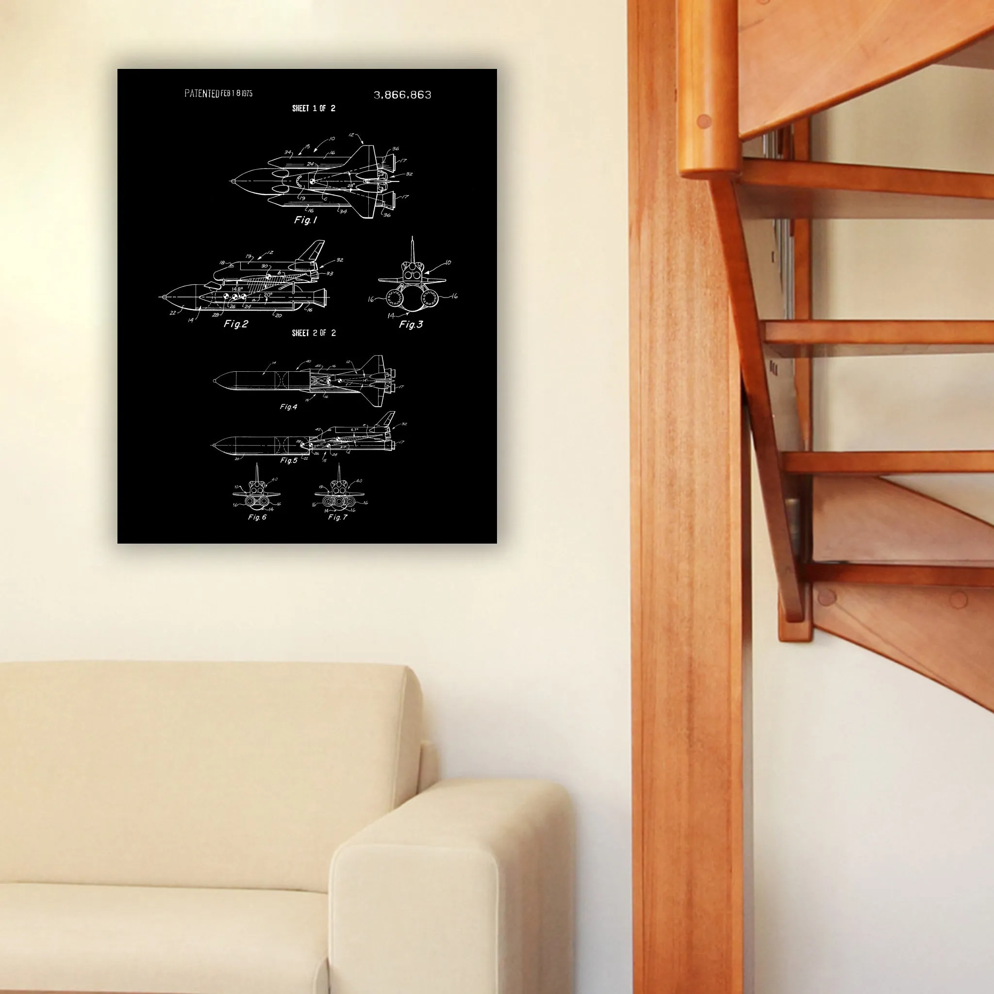 NASA Space Shuttle Patent Print