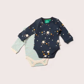 Over The Moon Organic Baby Bodysuit Set - 2 Pack