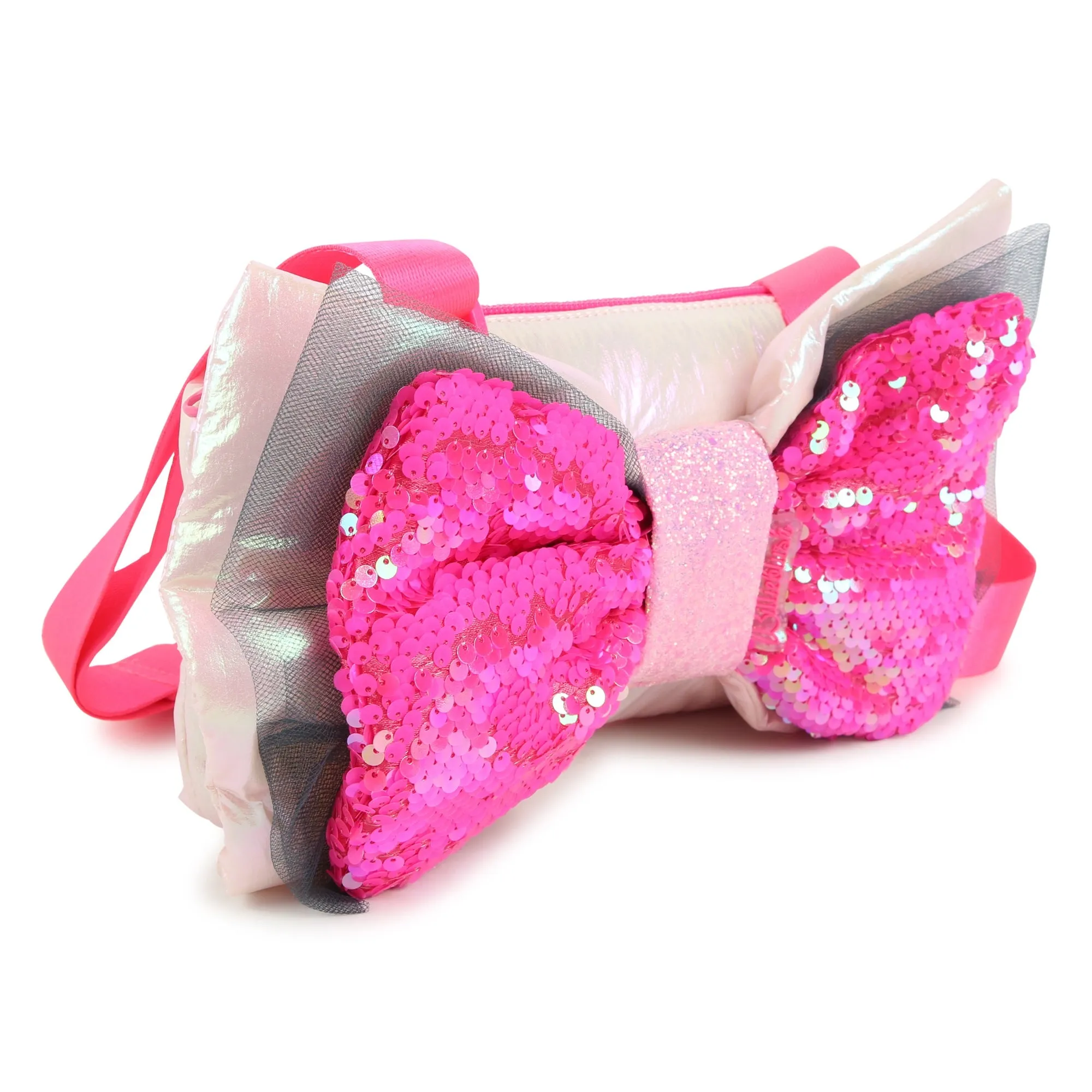 Pink Bow Tie Sequin Handbag