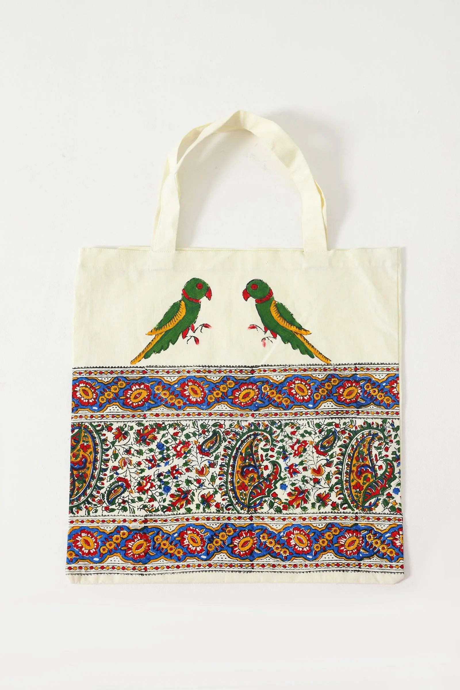 "FATEFULLY INTERTWINED" HAND BLOCKPRINTED TOTE BAG